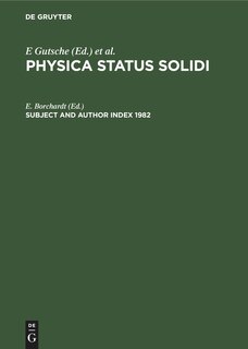 Couverture_Subject and Author Index 1982