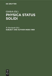 Couverture_Subject and Author Index 1969