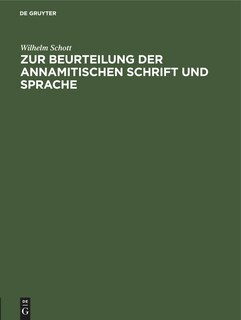 Front cover_Zur Beurteilung der annamitischen Schrift und Sprache