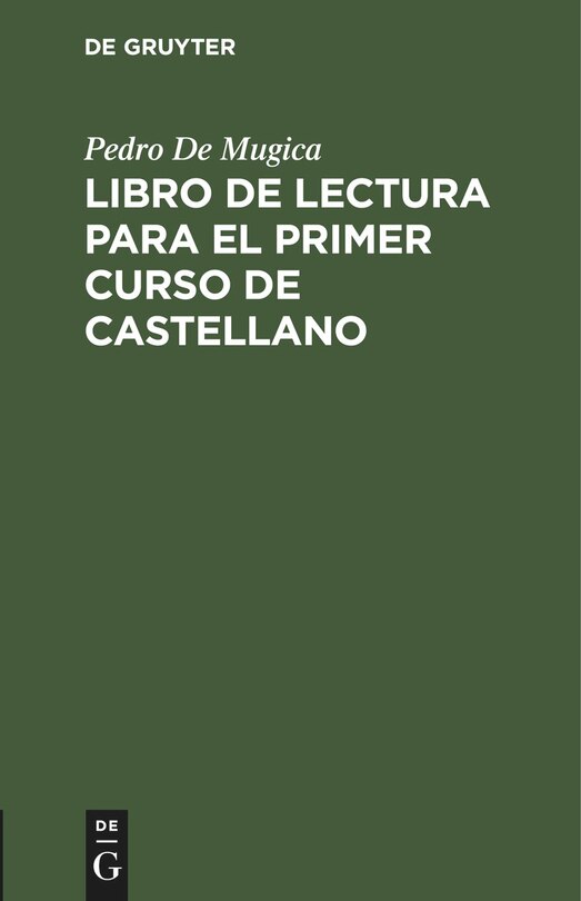 Front cover_Libro de lectura para el primer curso de castellano