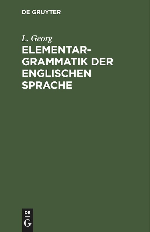 Couverture_Elementargrammatik der englischen Sprache