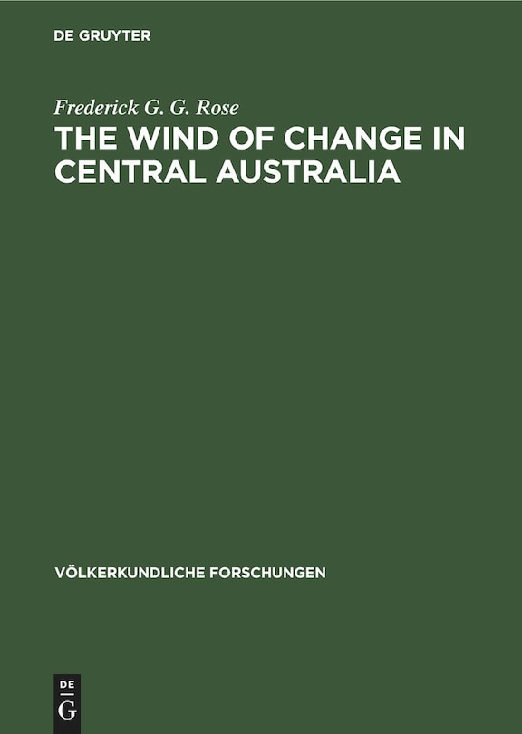 Front cover_The Wind of Change in Central Australia