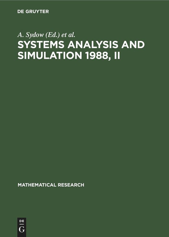 Couverture_Systems Analysis and Simulation 1988, II