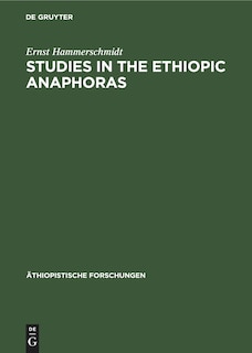 Couverture_Studies in the Ethiopic anaphoras
