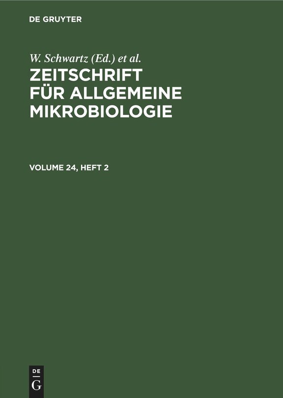 Couverture_Zeitschrift für Allgemeine Mikrobiologie. Volume 24, Heft 2