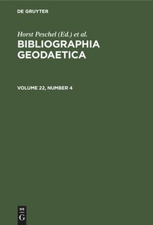 Front cover_Bibliographia Geodaetica. Volume 22, Number 4
