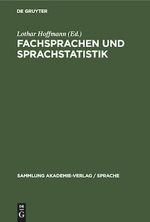 Front cover_Fachsprachen und Sprachstatistik