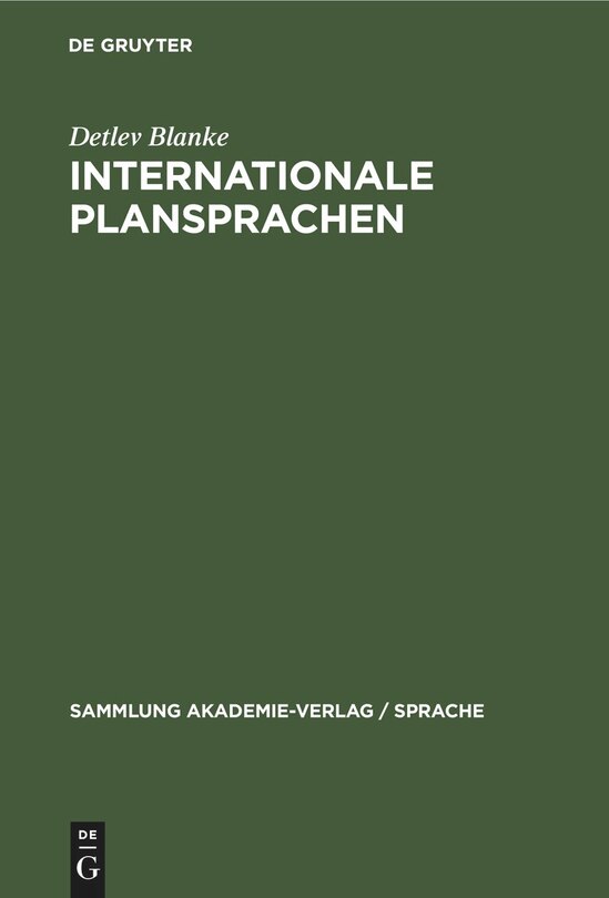 Front cover_Internationale Plansprachen