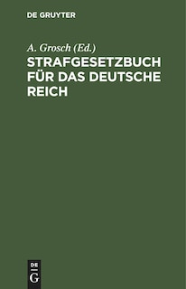 Front cover_Strafgesetzbuch f&uuml;r das Deutsche Reich