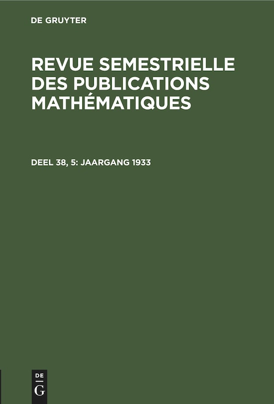 Front cover_Jaargang 1933