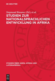 Front cover_Studien zur nationalsprachlichen Entwicklung in Afrika