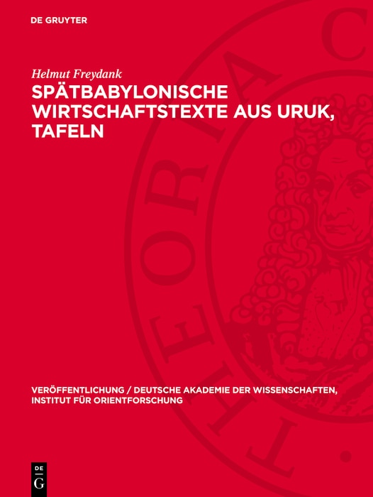 Front cover_Spätbabylonische Wirtschaftstexte aus Uruk, Tafeln