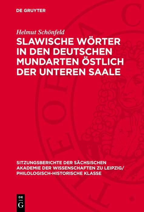 Front cover_Slawische Wörter in den deutschen Mundarten östlich der unteren Saale