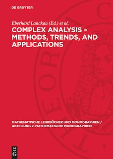 Front cover_Complex Analysis – Methods, Trends, and Applications