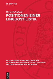 Front cover_Positionen einer Linguostilistik