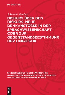 Front cover_Diskurs über den Diskurs. Neue Denkanstösse in der Sprachwissenschaft oder zur Gegenstandsbestimmung der Linguistik