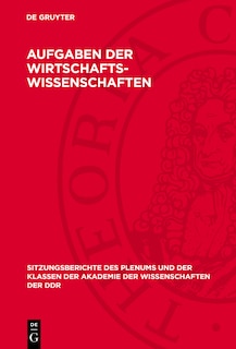 Couverture_Aufgaben der Wirtschaftswissenschaften