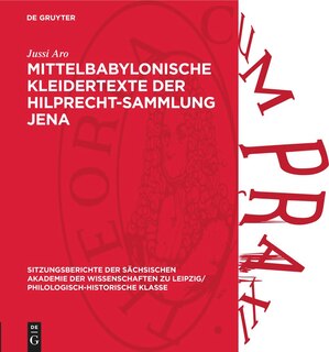 Couverture_Mittelbabylonische Kleidertexte der Hilprecht-Sammlung Jena