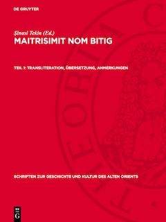 Front cover_Transliteration, &Uuml;bersetzung, Anmerkungen
