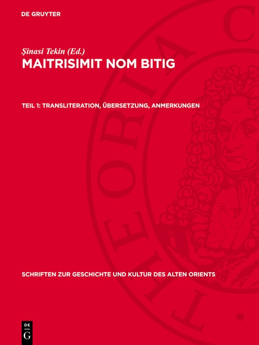 Front cover_Transliteration, &Uuml;bersetzung, Anmerkungen
