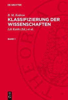 Front cover_B. M. Kedrow: Klassifizierung der Wissenschaften. Band 1