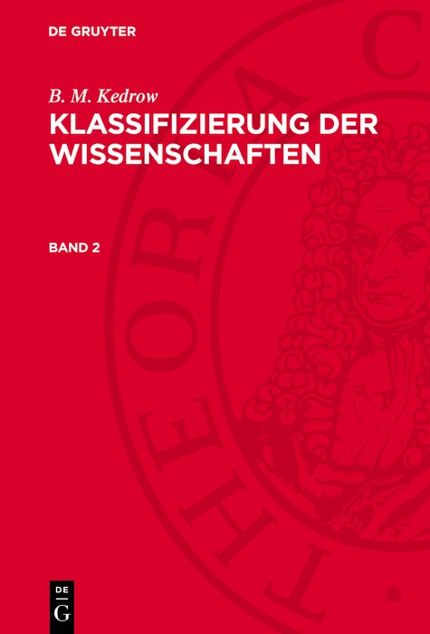 Couverture_B. M. Kedrow: Klassifizierung der Wissenschaften. Band 2