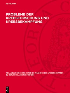 Front cover_Probleme der Krebsforschung und Krebsbekämpfung