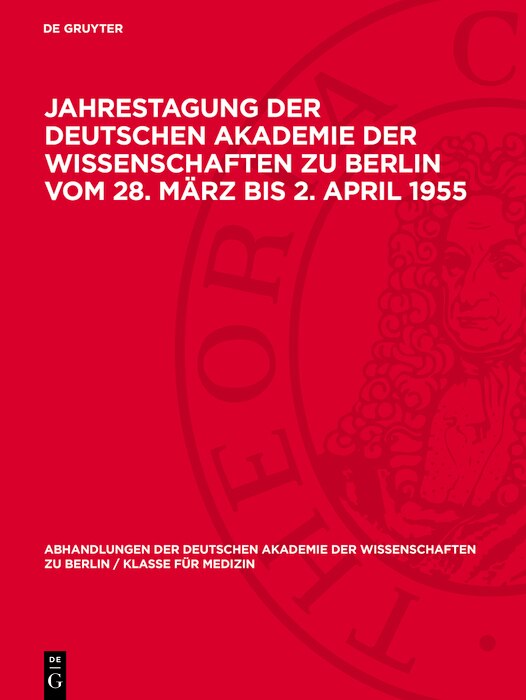 Front cover_Jahrestagung der Deutschen Akademie der Wissenschaften zu Berlin vom 28. März bis 2. April 1955