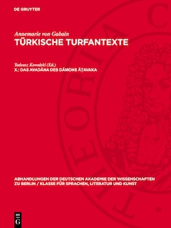 Front cover_Das Avadāna des Dämons Āṭavaka