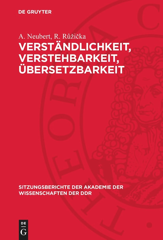 Couverture_Verständlichkeit, Verstehbarkeit, Übersetzbarkeit