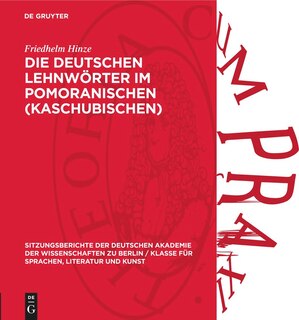 Front cover_Die deutschen Lehnwörter im Pomoranischen (Kaschubischen)