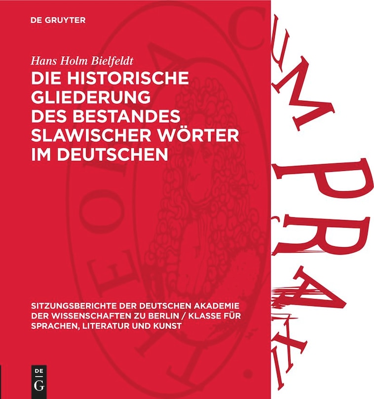 Front cover_Die historische Gliederung des Bestandes slawischer Wörter im Deutschen