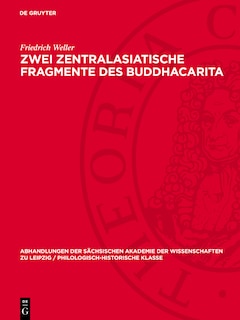 Front cover_Zwei Zentralasiatische Fragmente des Buddhacarita