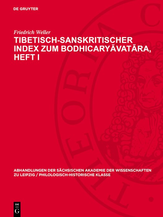 Couverture_Tibetisch-sanskritischer Index zum Bodhicaryāvatāra, Heft I