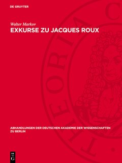 Front cover_Exkurse zu Jacques Roux
