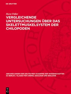 Front cover_Vergleichende Untersuchungen über das Skelettmuskelsystem der Chilopoden