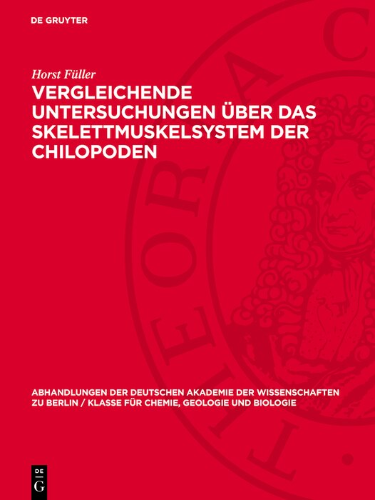 Front cover_Vergleichende Untersuchungen über das Skelettmuskelsystem der Chilopoden