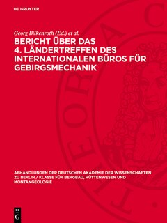 Couverture_Bericht über das 4. Ländertreffen des Internationalen Büros für Gebirgsmechanik