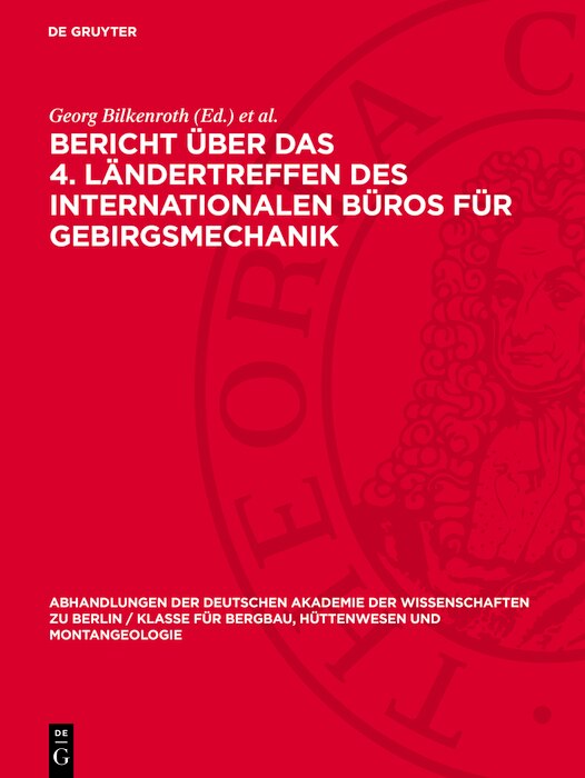 Couverture_Bericht über das 4. Ländertreffen des Internationalen Büros für Gebirgsmechanik