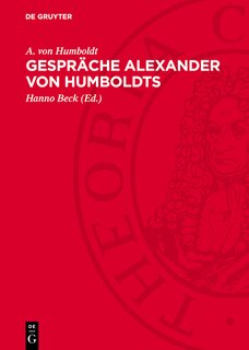 Front cover_Gespr&auml;che Alexander von Humboldts