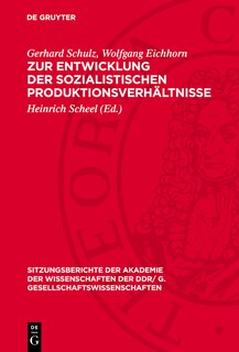 Couverture_Zur Entwicklung der sozialistischen Produktionsverhältnisse