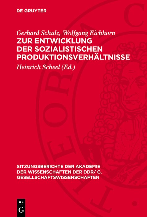 Couverture_Zur Entwicklung der sozialistischen Produktionsverhältnisse