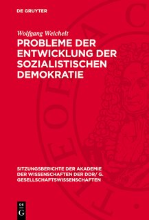 Front cover_Probleme der Entwicklung der sozialistischen Demokratie