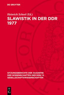 Front cover_Slawistik in der DDR 1977