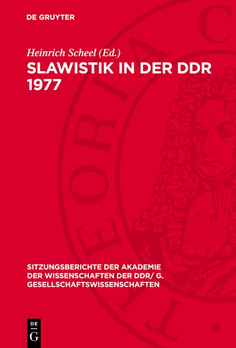 Front cover_Slawistik in der DDR 1977