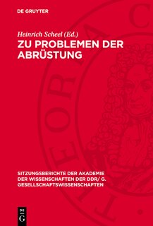 Front cover_Zu Problemen der Abrüstung
