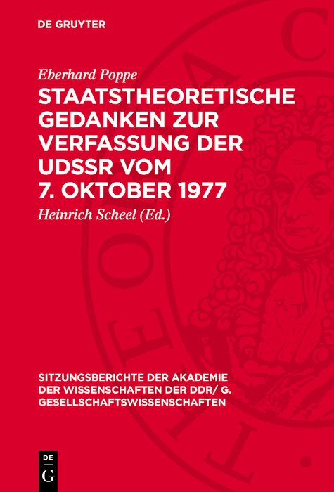 Front cover_Staatstheoretische Gedanken zur Verfassung der UdSSR vom 7. Oktober 1977