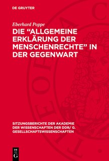 Couverture_Die „Allgemeine Erklärung der Menschenrechte“ in der Gegenwart