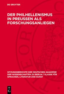 Couverture_Der Philhellenismus in Preussen als Forschungsanliegen