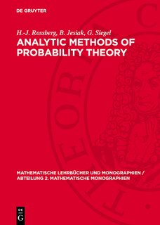 Front cover_Analytic Methods of Probability Theory